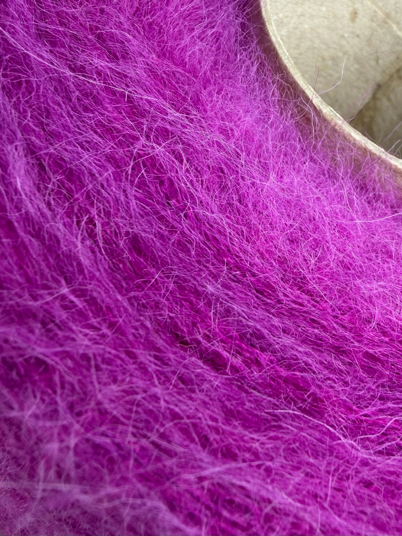 Outlet – Filato alpaca con acrilico col. Fucsia foto 3